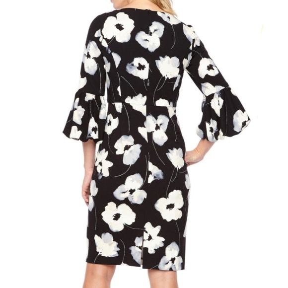 ❌ NWT Liz Claiborne Floral 3/4 Bell Sleeve Dress - Picture 3 of 4